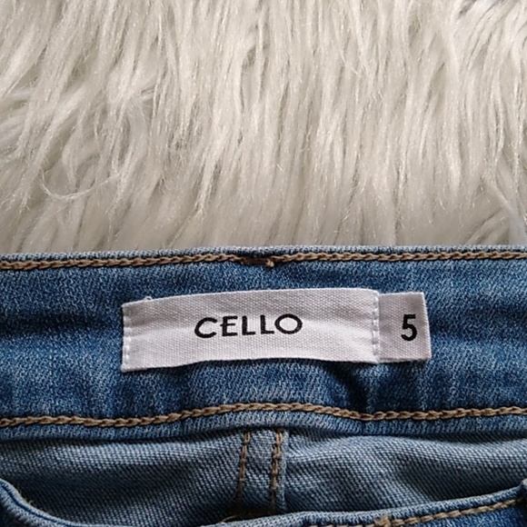 Cello Mid Rise Fringed Hem Crop Skinny Jeans - Picture 8 of 15